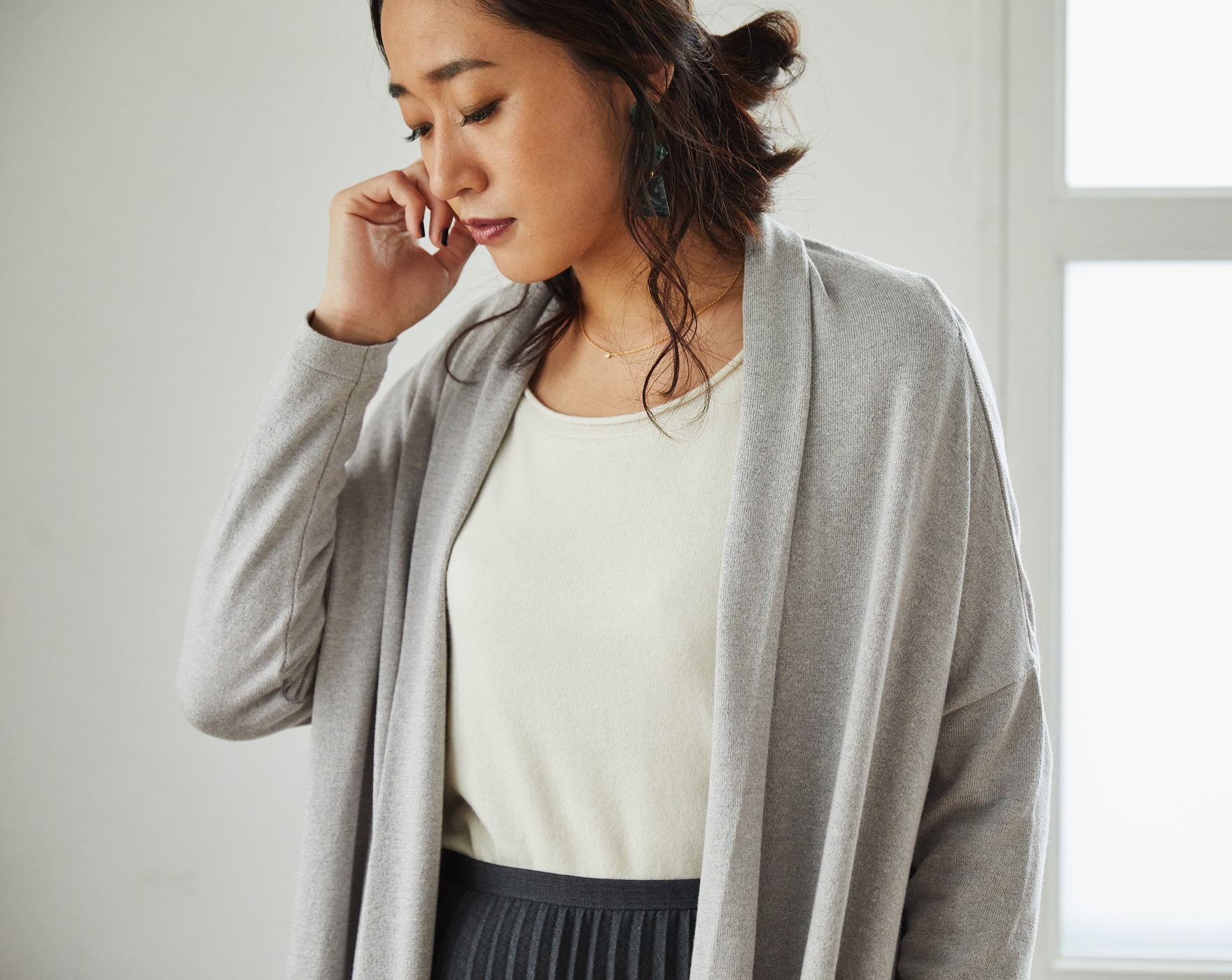 LONGCARDIGAN/SILK COTTON - DRESS HERSELF ONLINESHOP / ドレス