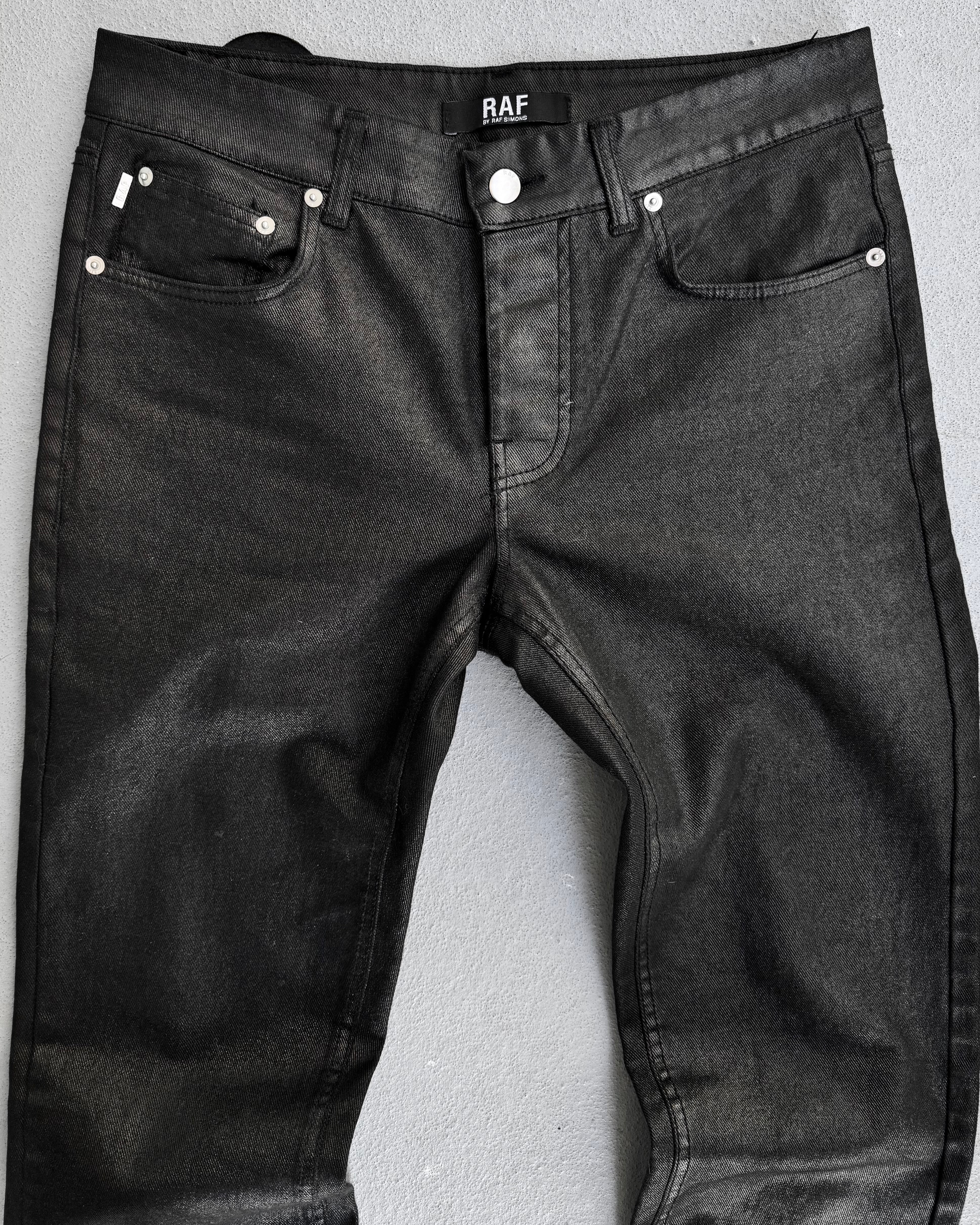RAF by Raf Simons Early 00s Metallic Accent Waxed Denim – DRIEW