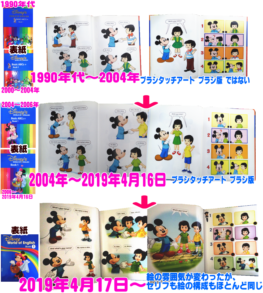 DWE絵本(DWE絵本)の年代による違い。最新版との違い,ディズニー英語
