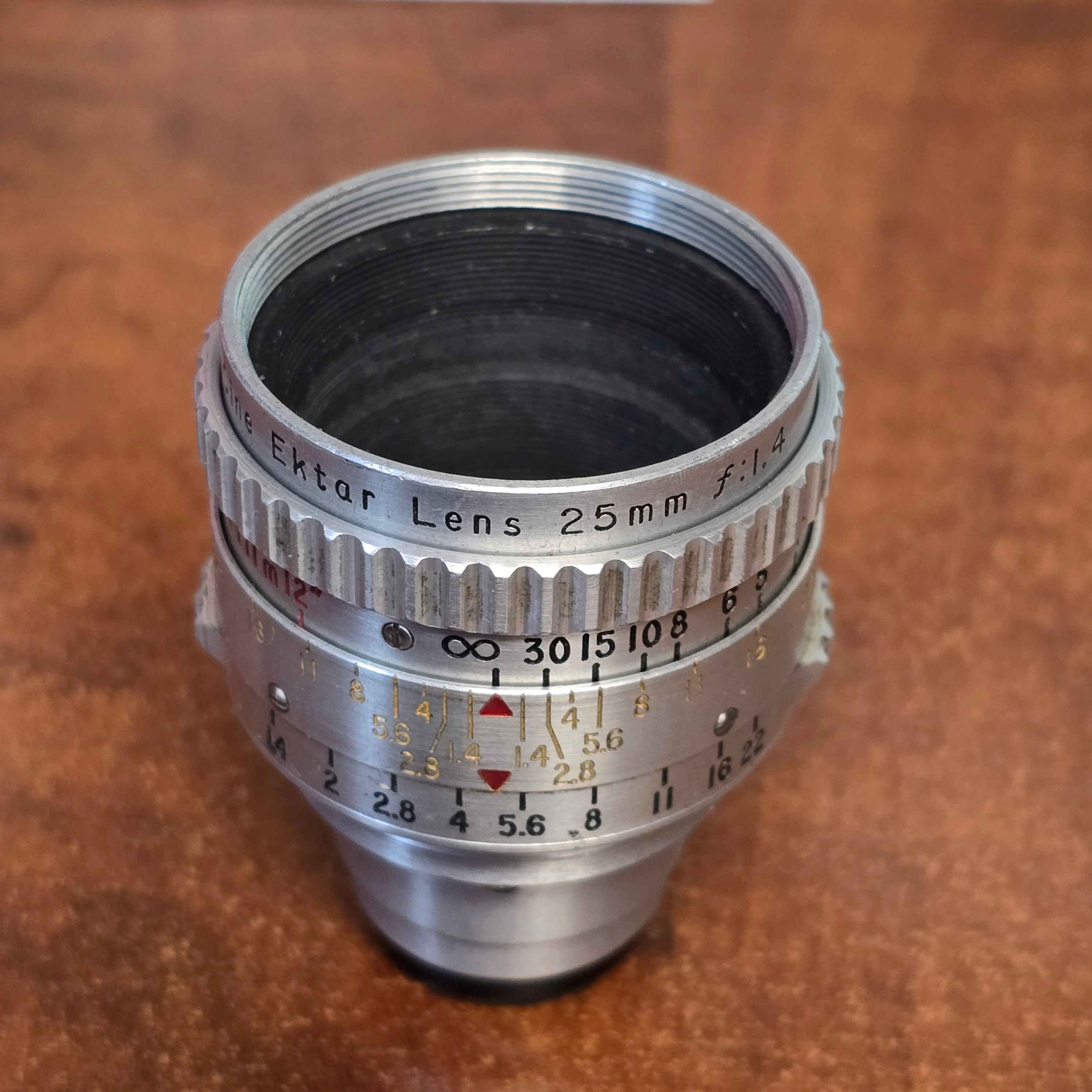 Kodak Cine Ektar II 25mm f1.4 Lens S-Mount Lens S# EI222 – Du-All