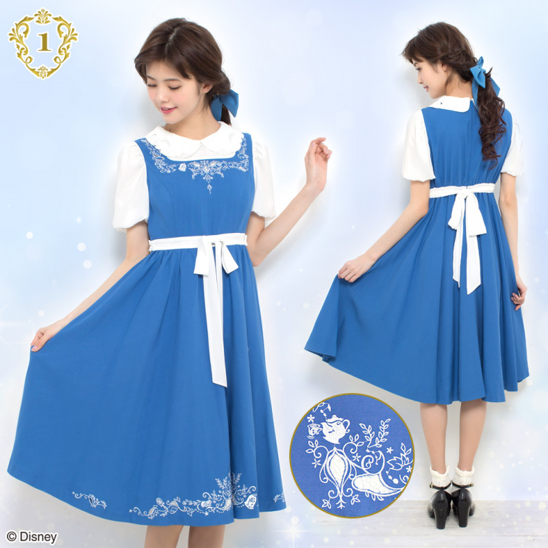 町娘ベル・アナ・エルサの刺繍入りワンピース！シークレットハニー