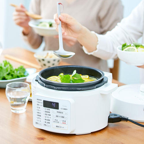 アイリスオーヤマ 電気圧力鍋 2.2L ホワイト PC-MA2-W: OA機器・電池
