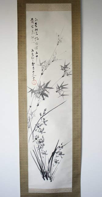 掛け軸鶴桂華鳴千九皋タペストリー美術品骨董