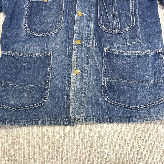 LEE 91-J DENIM COVERALL 40S 「斜体eハウスマーク、ロングLボタン