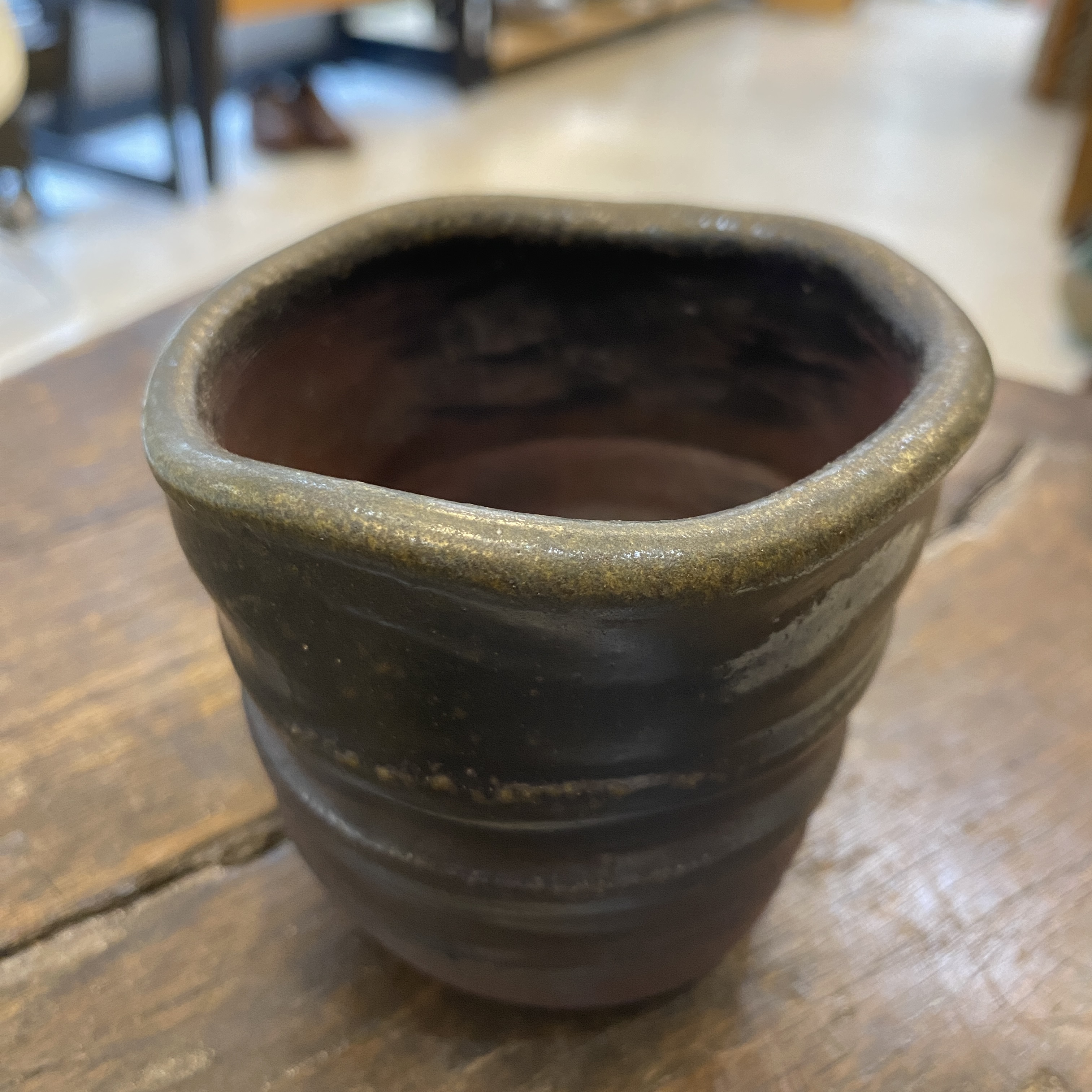 故島武巳】南蛮焼.穴窯.希少品.焼締め按瓶と湯呑みのセット 島 武己