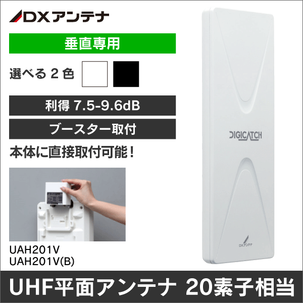 DXアンテナ】 平面アンテナ 20素子 垂直偏波 ブラック|e431（いいし
