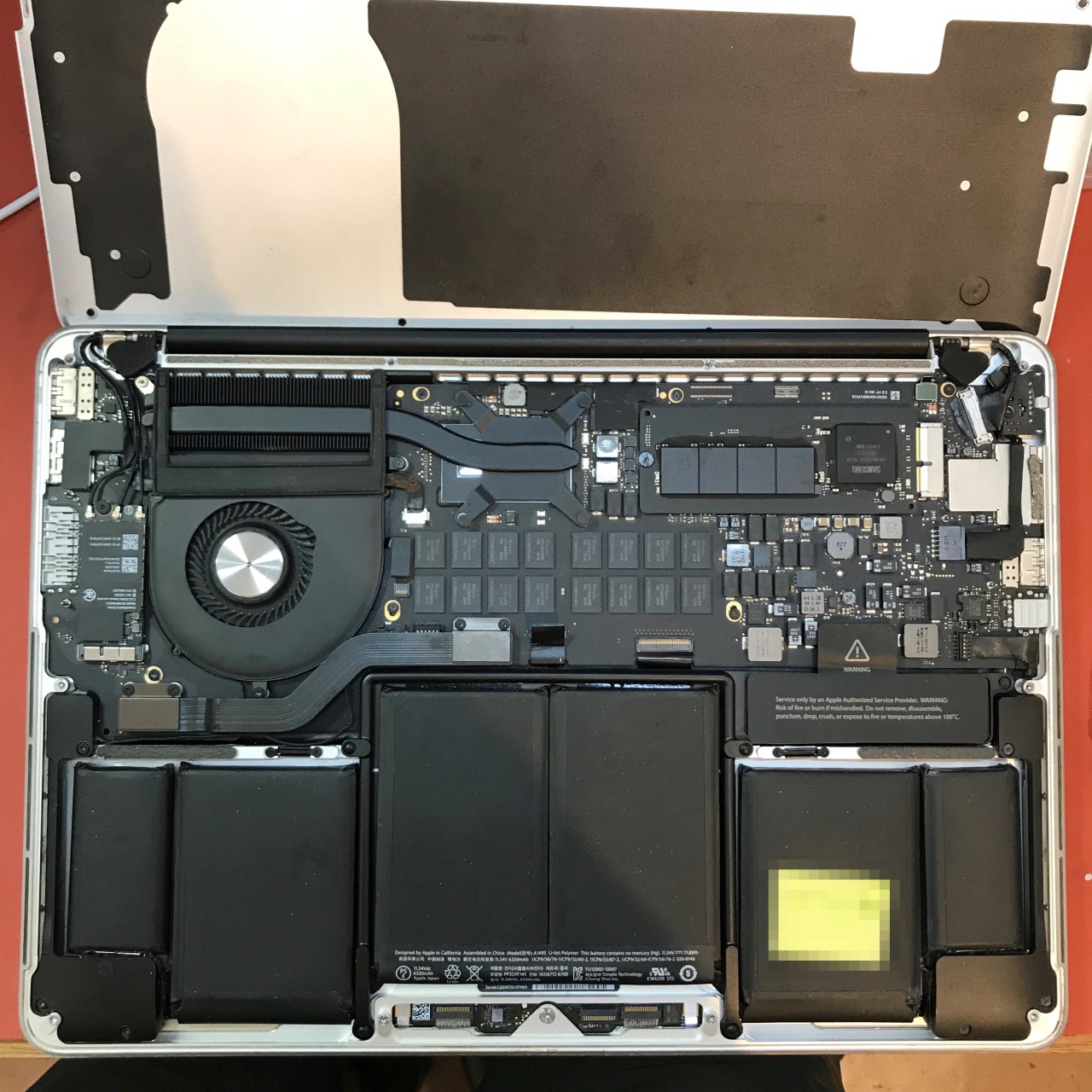 MacBook Pro (Retina, 13-inch, Late 2013) バッテリー交換 修理