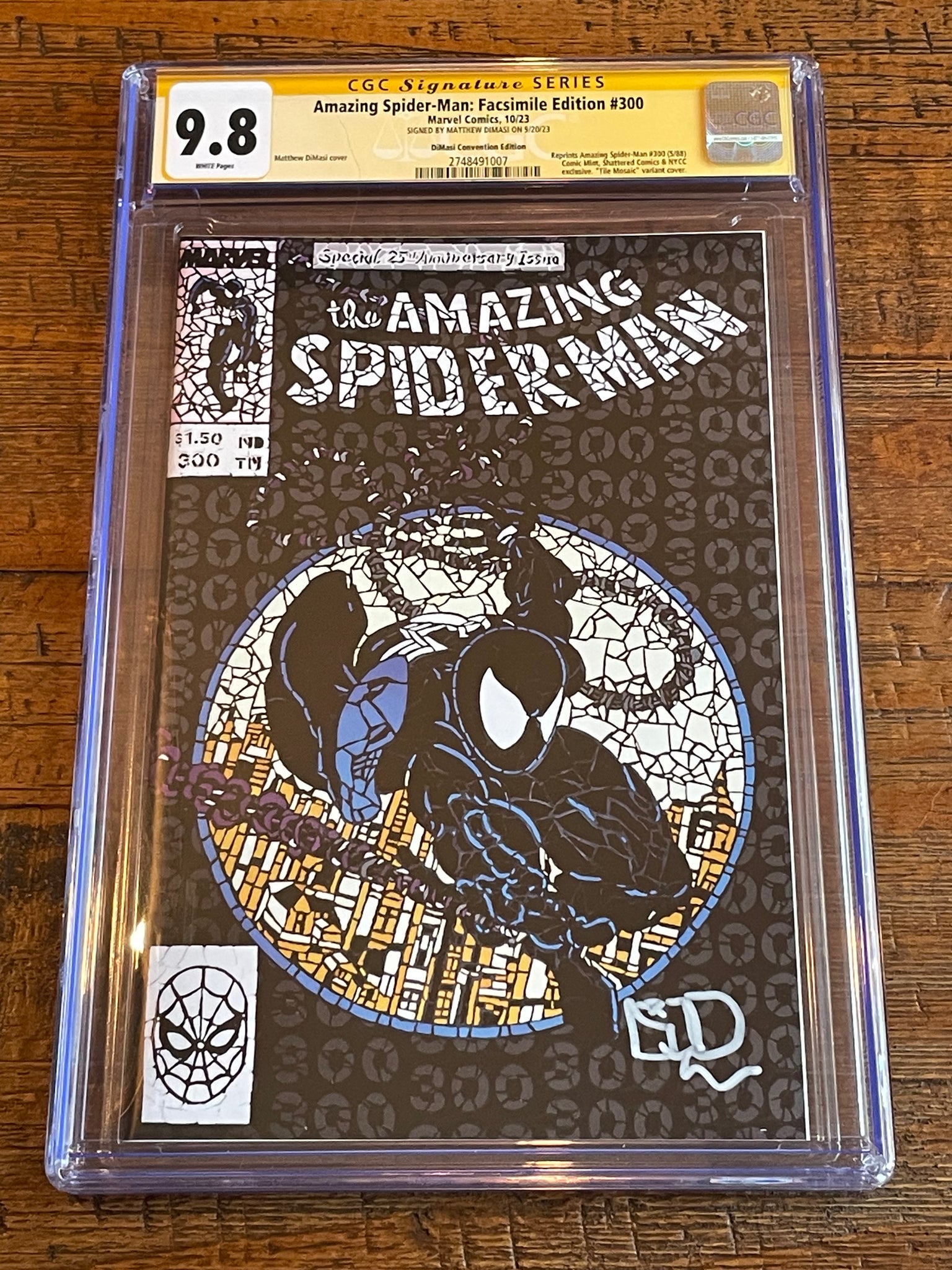 AMAZING SPIDER-MAN #300 FACSIMILE CGC SS 9.8 DIMASI SIGNED NYCC