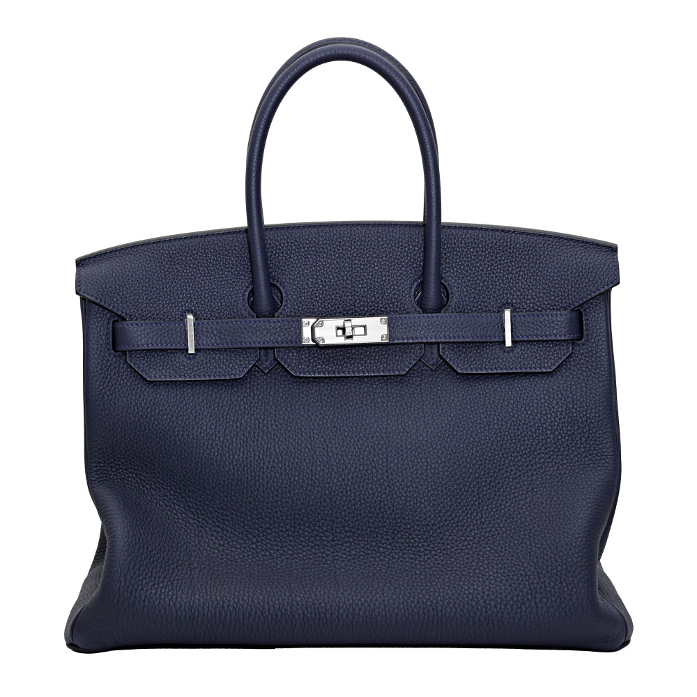 未使用] エルメス バーキン35 35 トゴ ブルーニュイ シルバー金具 U