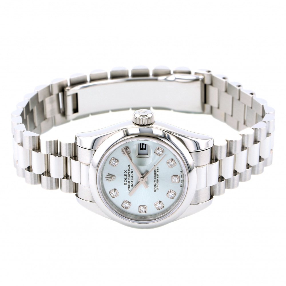 ロレックス デイトジャスト 179166G.IBLPRアイスブルー ダイヤモンド