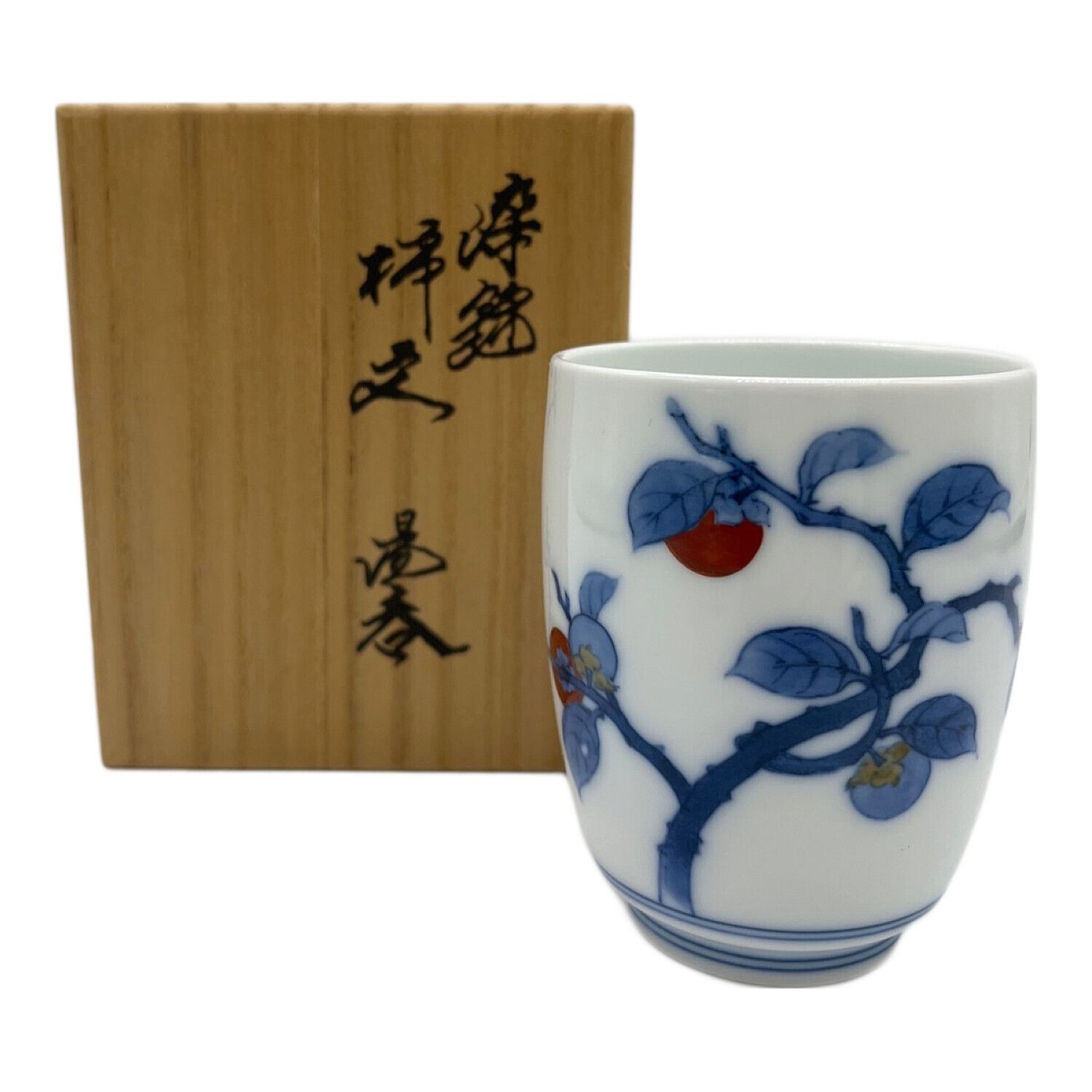 酒井田 柿右衛門 染錦 柿文 茶器 急須＆湯呑5客セット 酒井田 柿右衛門