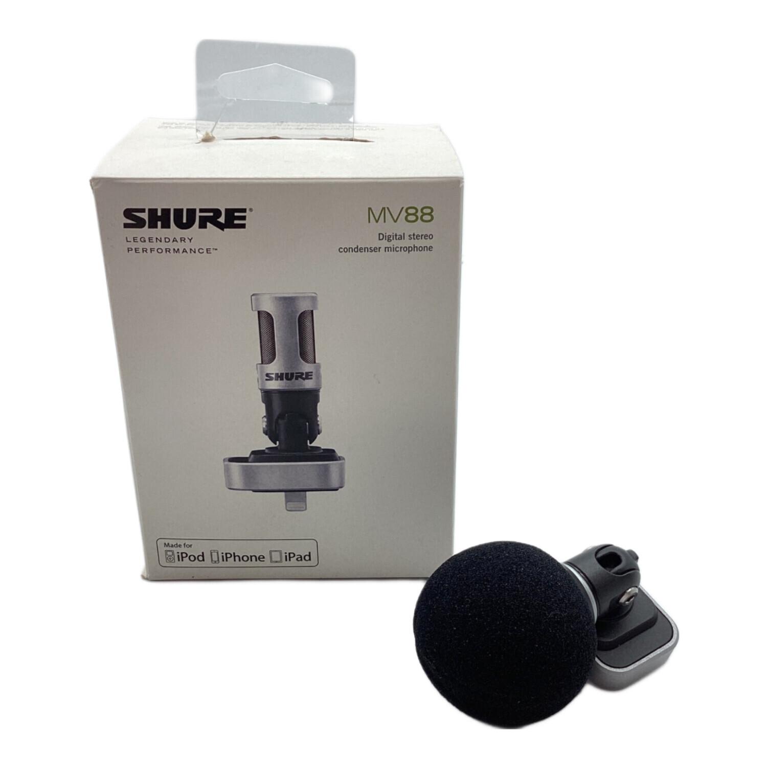 SHURE (シュア) デジタルステレオコンデンサーマイク MV88｜トレファク