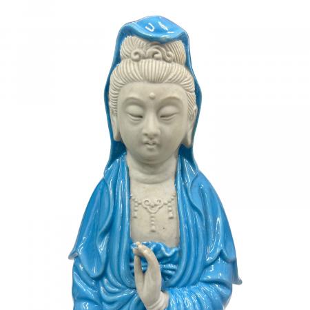 九谷焼 (クタニヤキ) 観音像 菊仙 ブルー｜トレファクONLINE