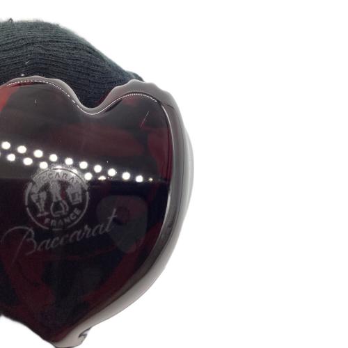 Baccarat (バカラ) 招き猫 クリア・レッド 2体セット 底面キズ小