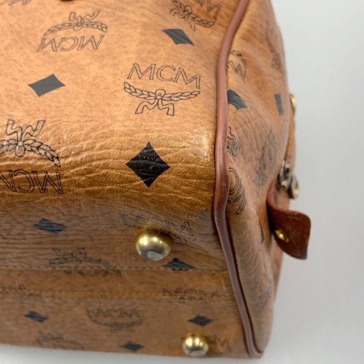 MCM エムシーエム ヴィセトス ミニボストンバッグ 2WAYバッグ ブラウン