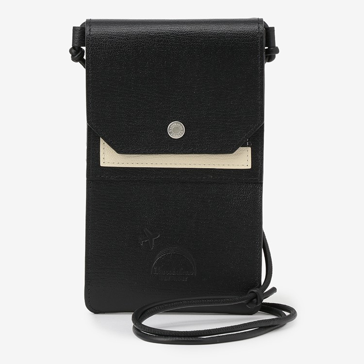 ラルコバレーノ]JALオリジナル フラップショルダーウォレット ブラック