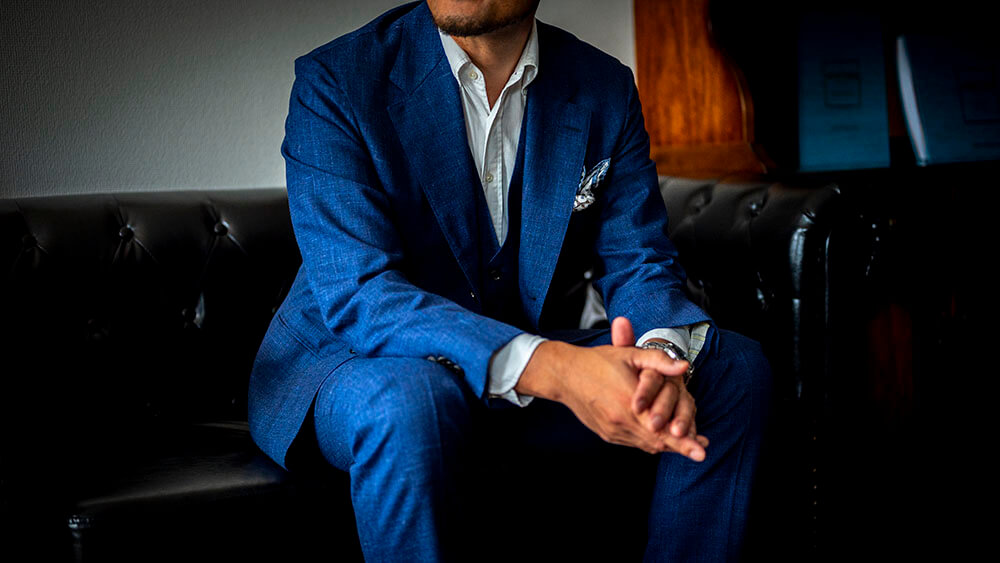 MATSUKI COLLECTION】ビジネス使いしやすいリネンブレンド生地の