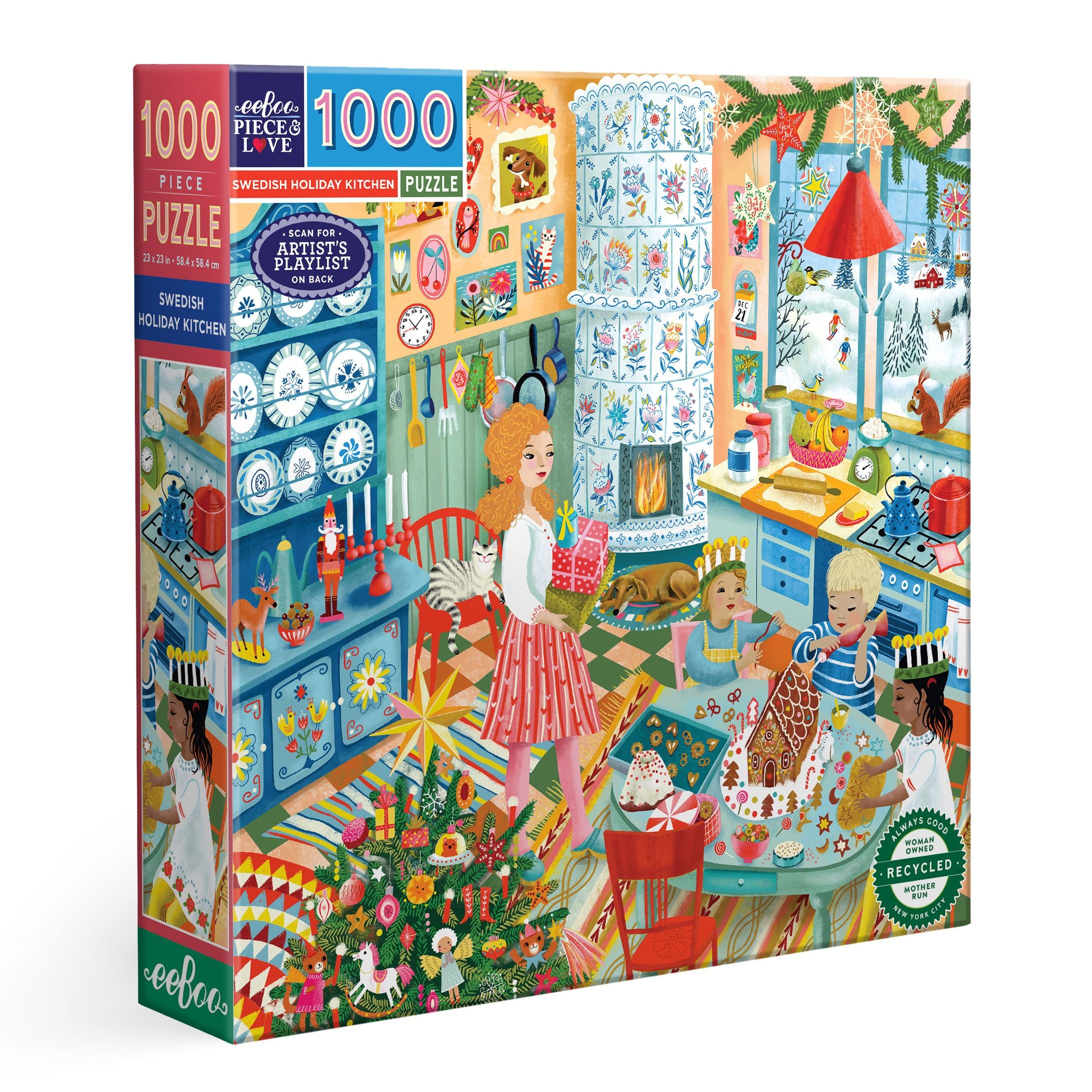 Swedish Holiday Kitchen 1000 Piece Puzzle by eeBoo | Unique
