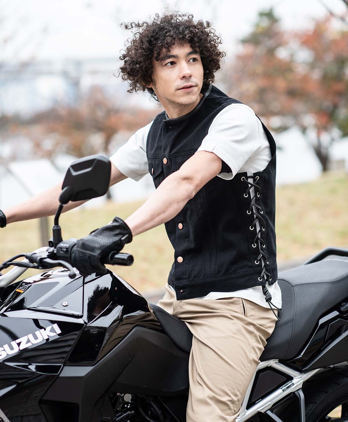 デニムベスト ノーカラー｜カドヤ公式オンラインショップ｜SOLID BIKER