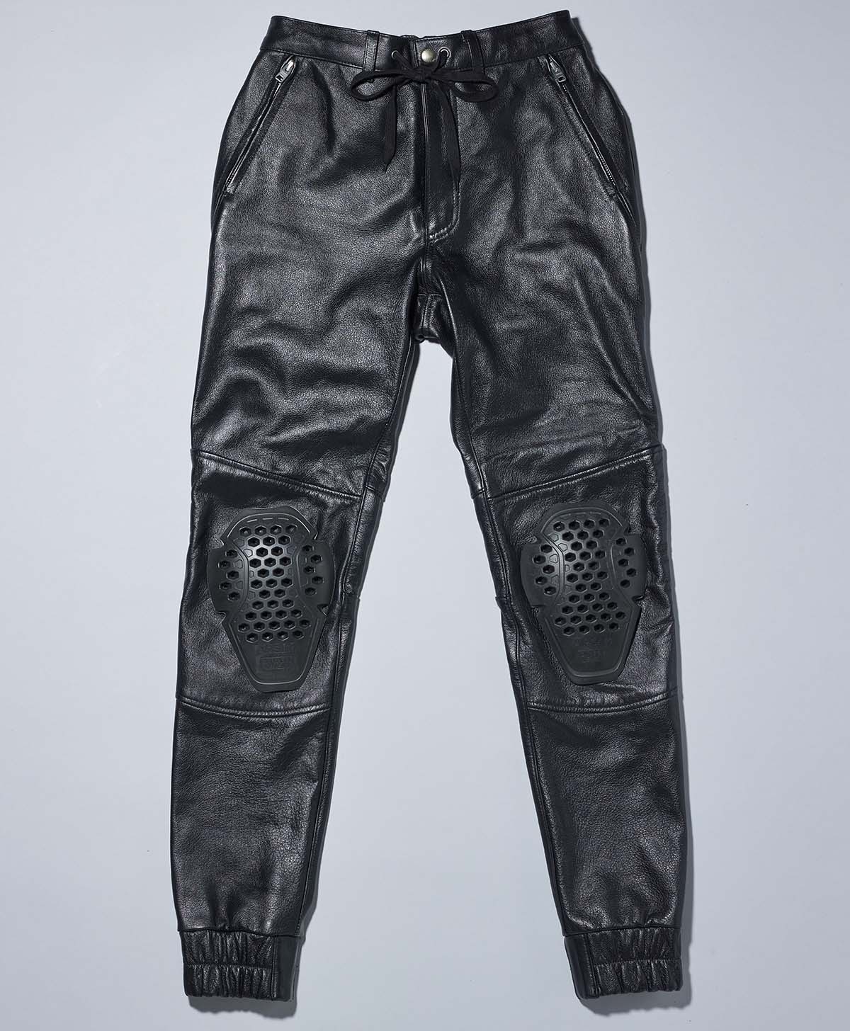 LEATHER JOGGER-Lady / Black