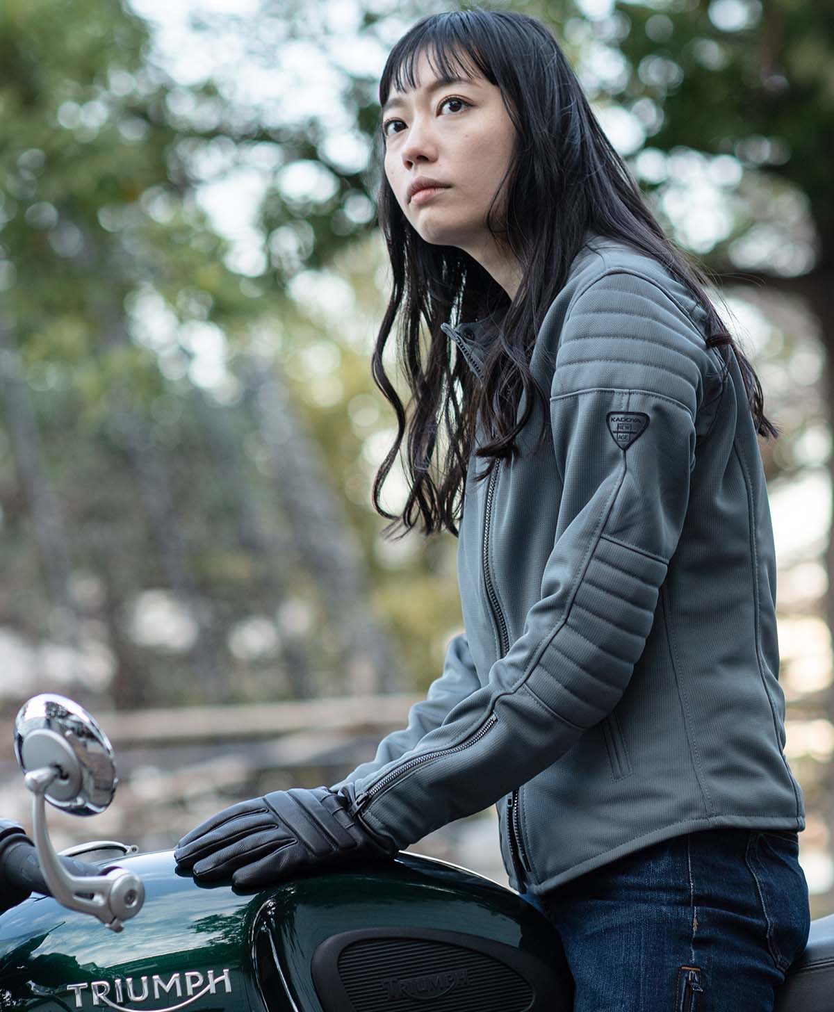 美品 カドヤ メッシュジャケット L カーキ系 バイクウェア メッシュ