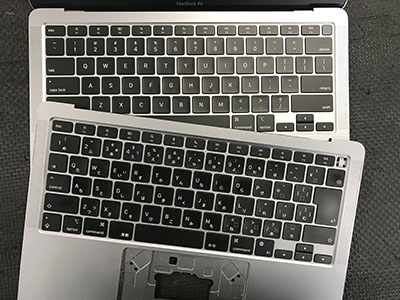 MacBook Air M1（A2337）】部品持ち込み修理 JISキーボードからUS