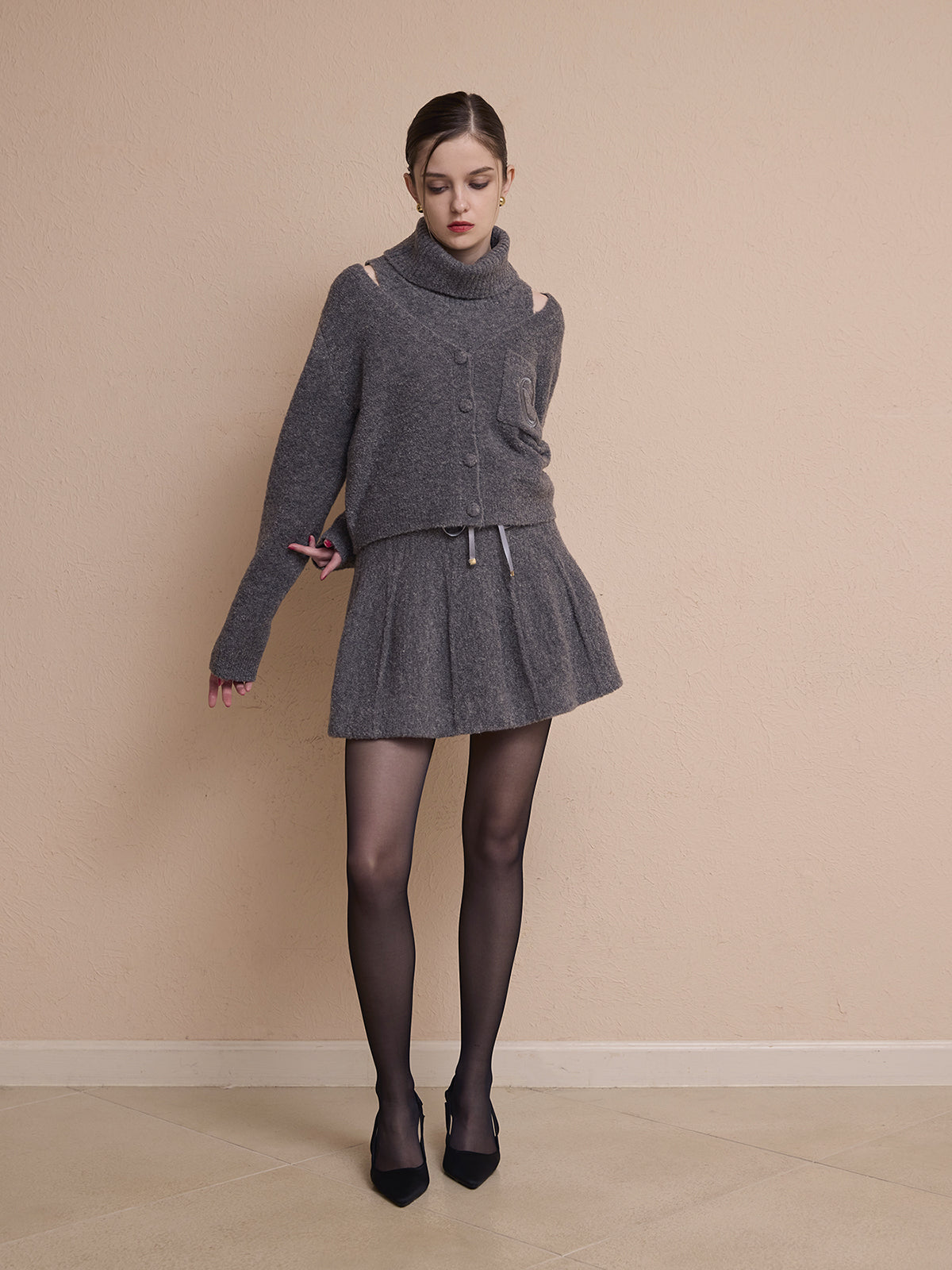 ブークレニットカーディガン