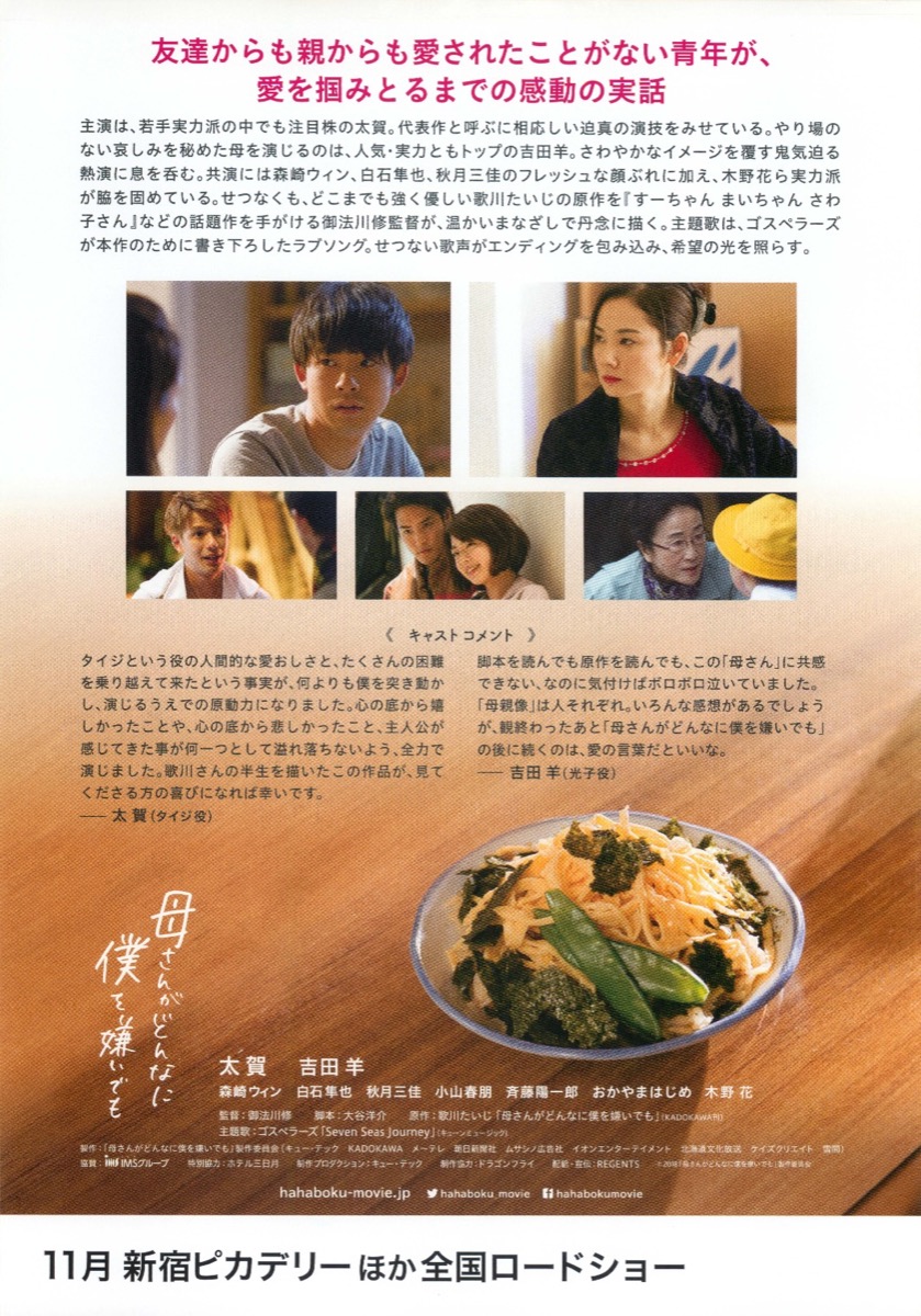 映画チラシサイト：母さんがどんなに僕を嫌いでも