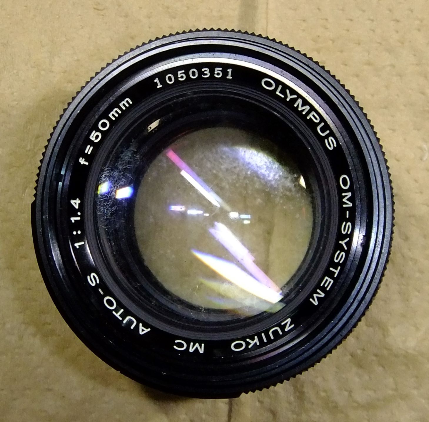 OLYMPUS OM-SYSTEM ZUIKO MC AUTO-S 50mm F1.4 ジャンクレンズ分解修理