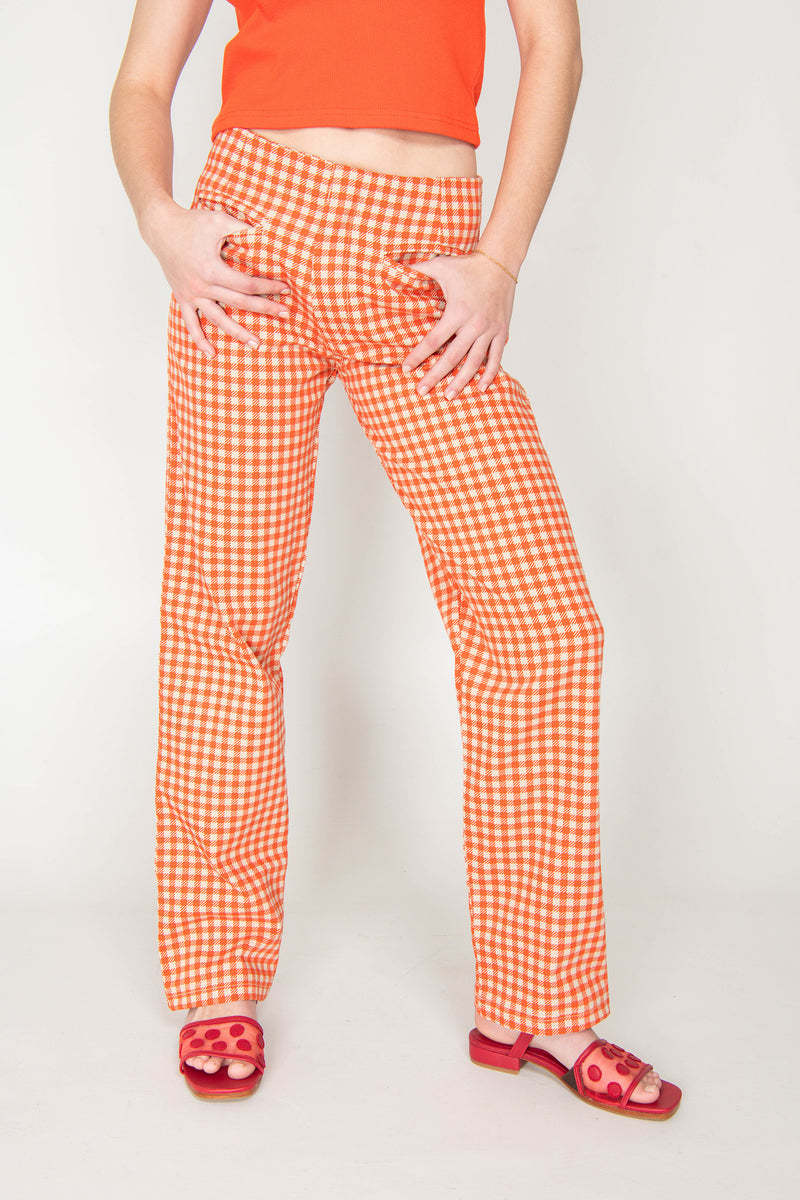 Gingham Kokomo Pants - Red – Emma Mulholland on Holiday
