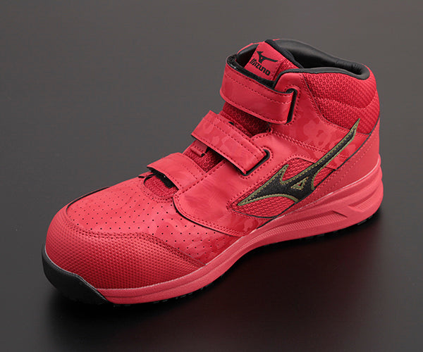 ミズノ 安全靴 F1GA220062 27.5cm レッド×ブラック オールマイティLS