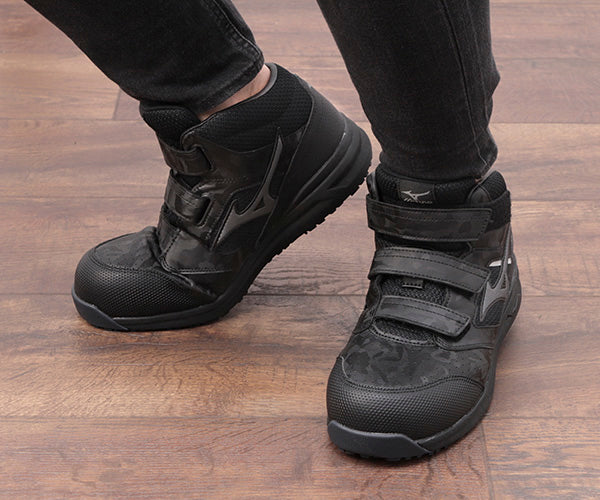 ミズノ 安全靴 F1GA220009 24.0cm ブラック×ダークシルバー オール