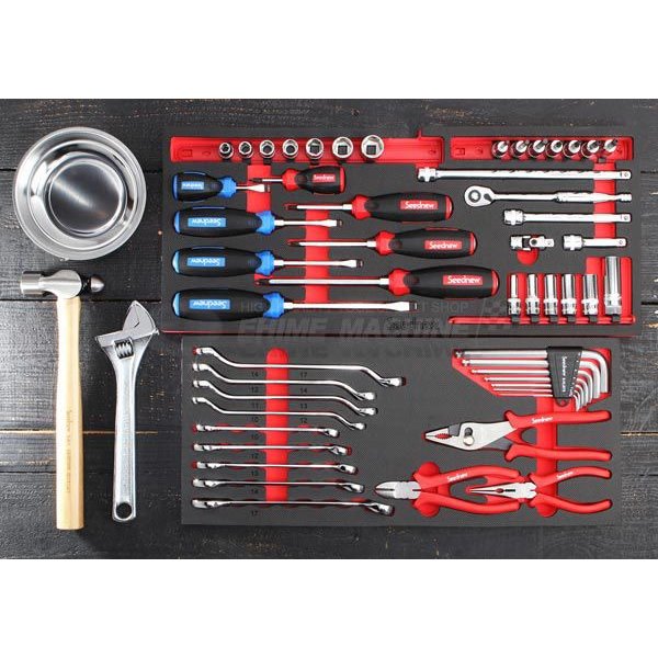 SEEDNEW シーズニュー 9.5sq. ツールセット 59点（レッド） S-59313