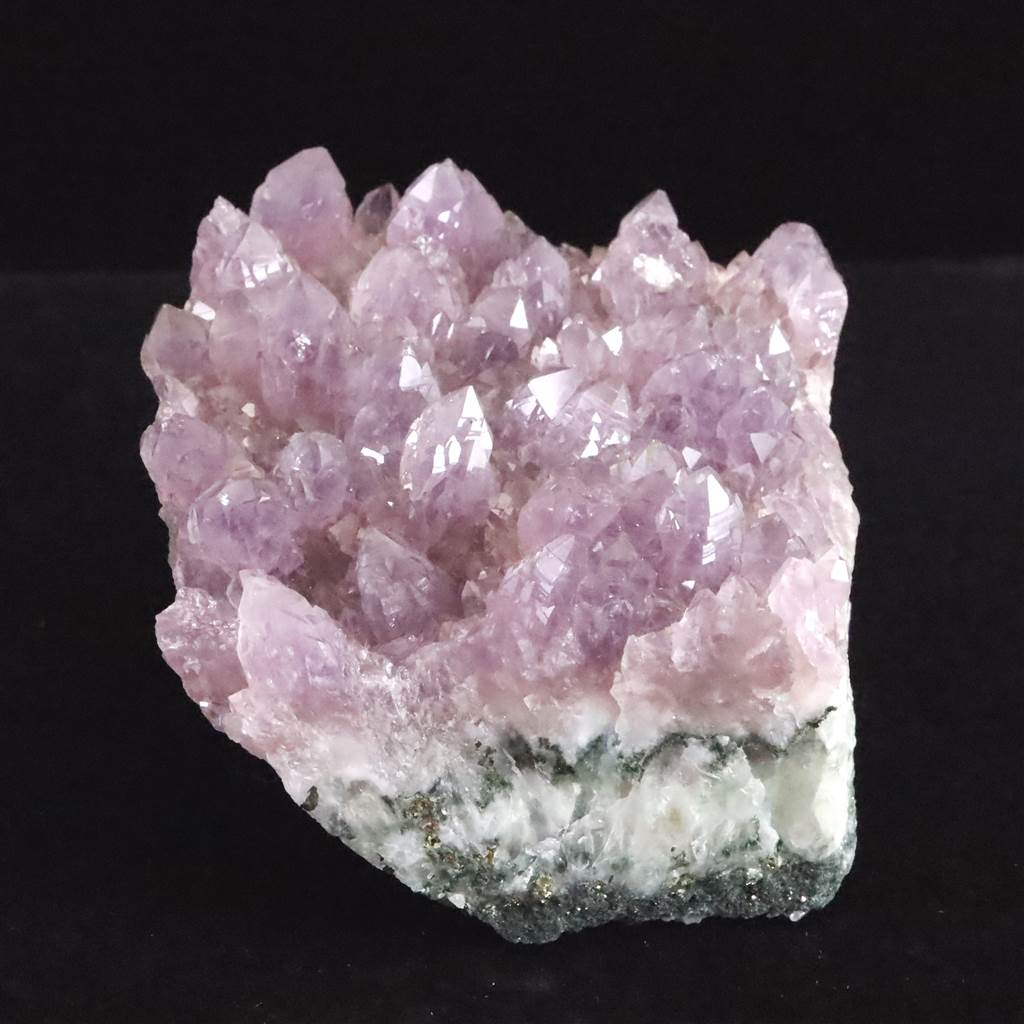 秋田県 尾去沢鉱山 紫水晶 アメジスト クラスター 398g (ID:72387