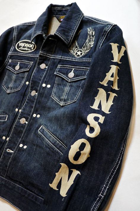vanson （バンソン）アメリカンイーグル刺繍 Gジャン NVSL-2102