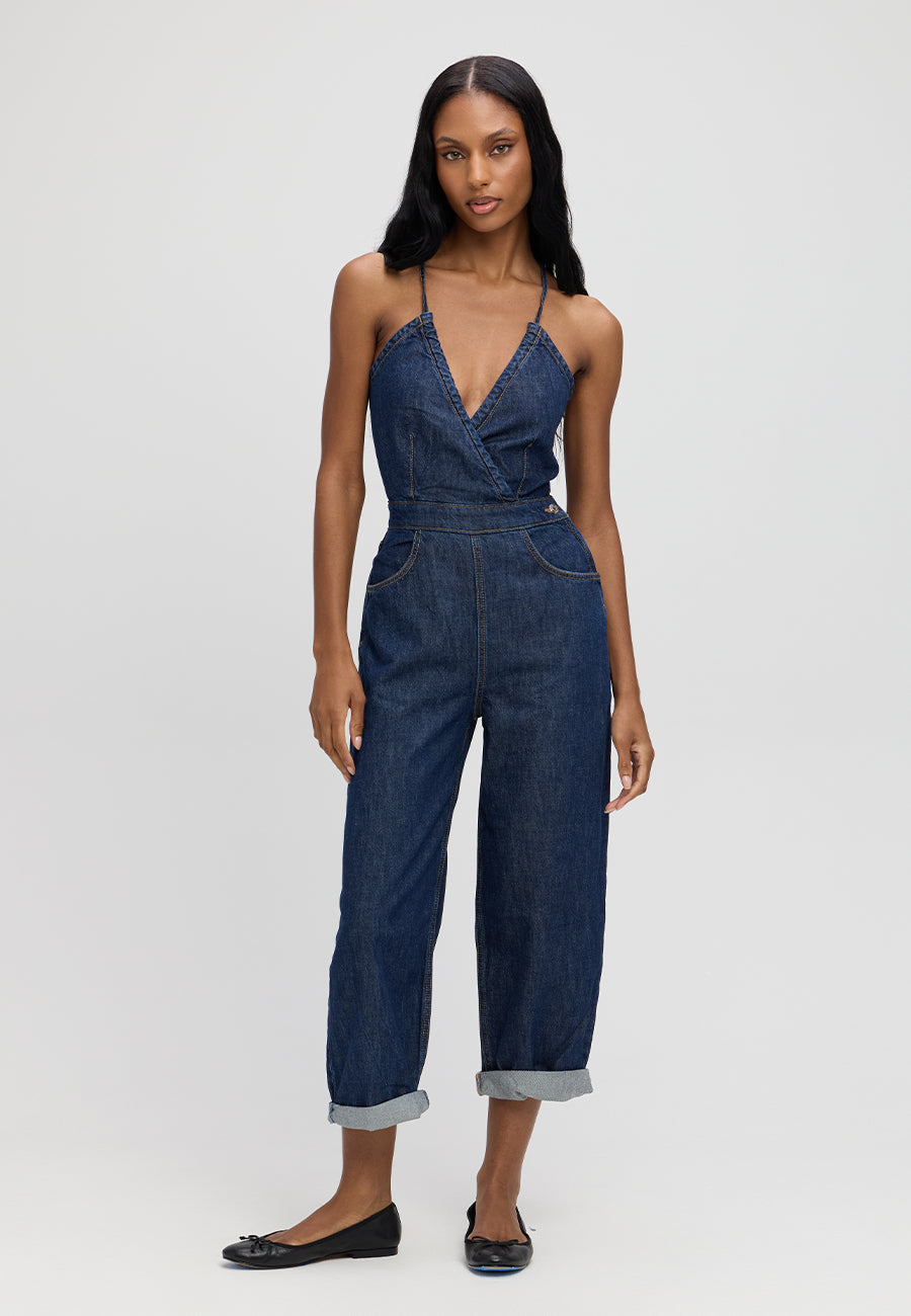 Birdie Halter Jumpsuit - Kaan – ÉTICA Denim