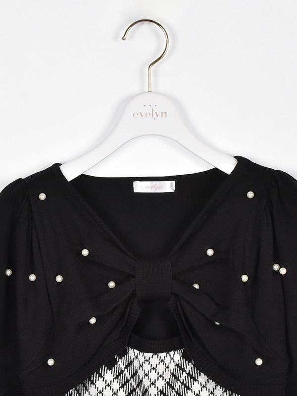 チェックリボンニットワンピース｜evelyn（エブリン）公式通販サイト