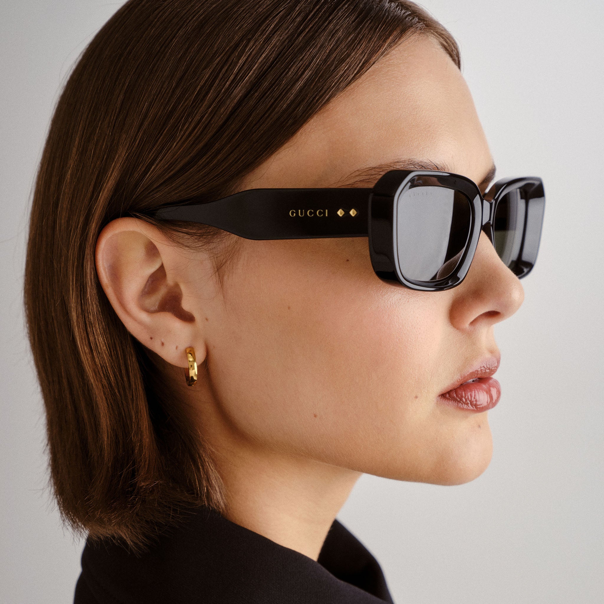 Gucci Gg1531sk Black Female Rectangle Sunglasses | Eyewear Index