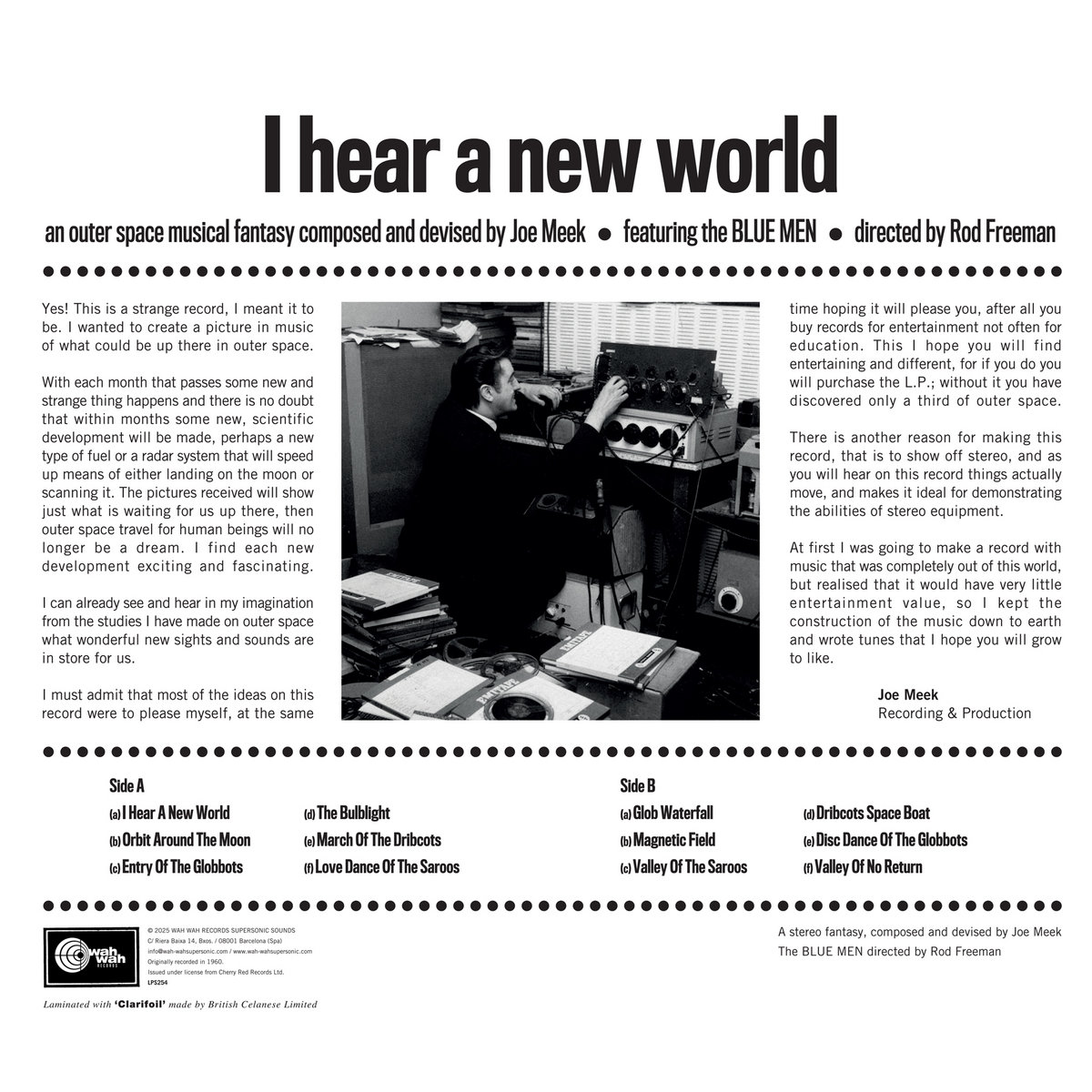 I Hear a New World | Joe Meek & The Blue Men | Wah Wah Records