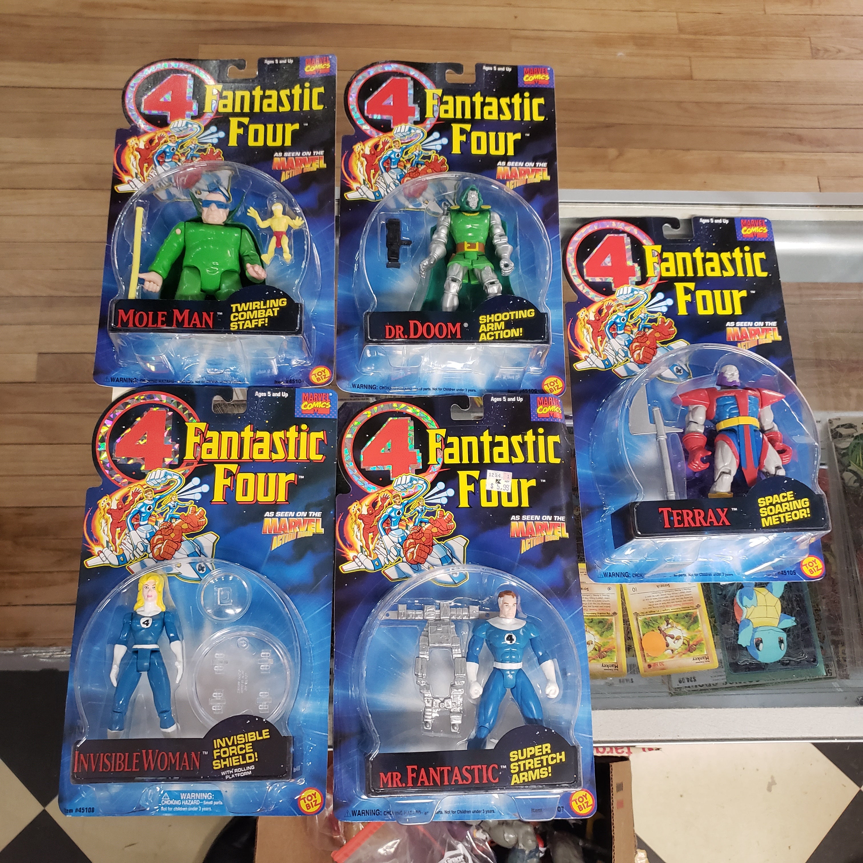 Lot of 5 Marvel ToyBiz Fantastic Four Action Figures Mr Fantastic