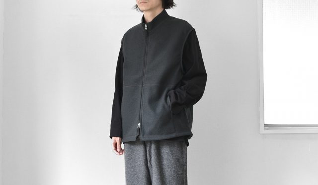 STILL BY HAND（スティルバイハンド）Wool/Nylon Zip Vest – Daily