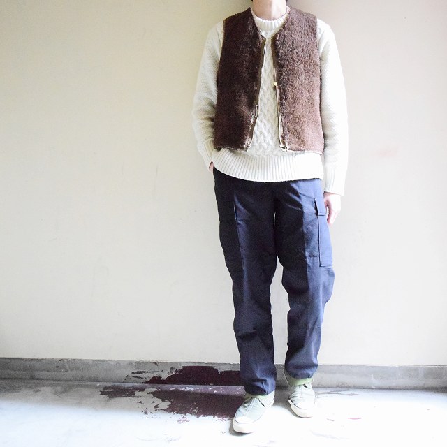 40's US.NAVY アルパカデッキベスト 40年代 USN ネイビー アメリカ軍