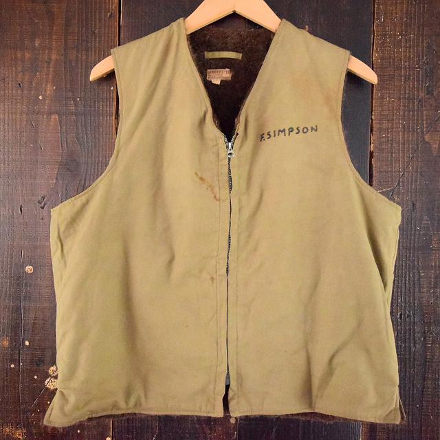 40's US.NAVY DEMOTEX-ED製 アルパカデッキベスト 40年代 ミリタリー