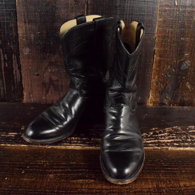 ジャスティン アメリカ製 靴 革 レザー 黒｜ヴィテージ古着屋Feeet
