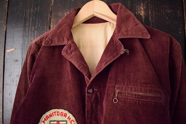 50年代 スポーツジャケット スタジアムジャンバー コットン ボルドー