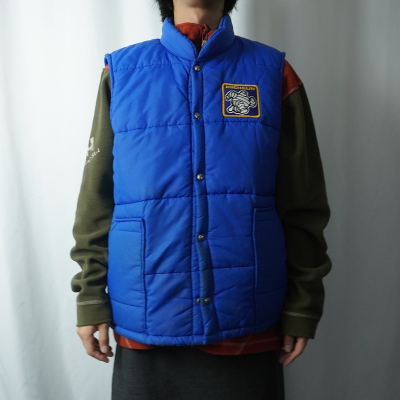 70s 70年代 ミシュランタイヤ アメリカ製 青 ブルー 刺繍 ワッペン