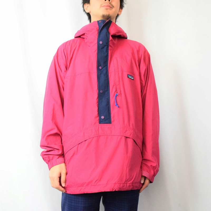 90年代 90s パタゴニア アウトドア BACK BOWL ANORAK ピンク プル