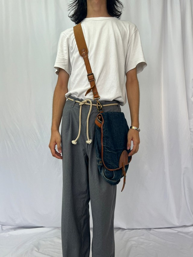 ポロラルフローレン ダブルアールエル インディゴ ショルダーバッグ