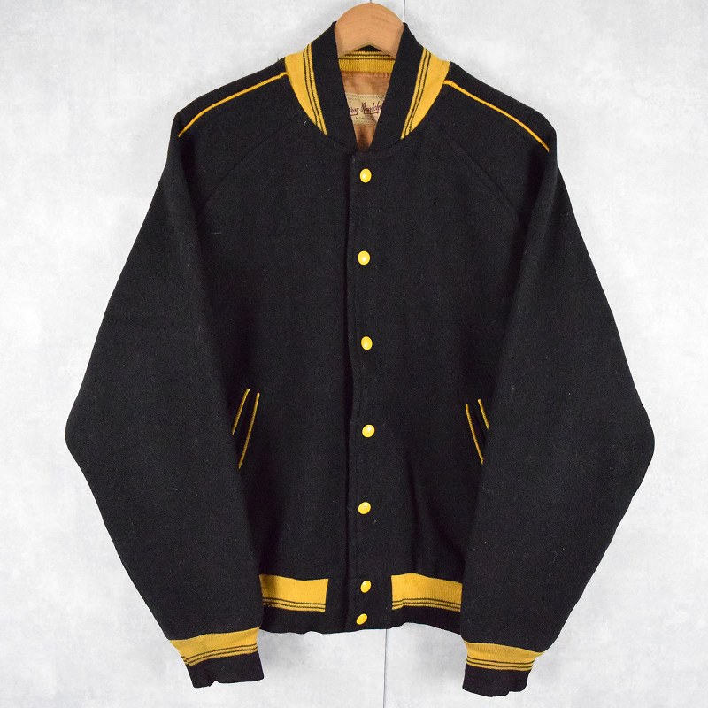 50年代 50s 無地 ブラック 黒 ボタスタ ウール │ヴィテージ古着屋