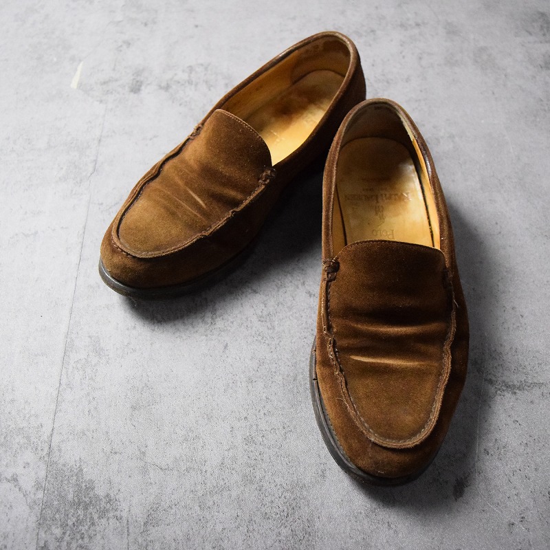 ポロラルフローレン イタリア製 茶色 ブラウン 革靴 レザーシューズ